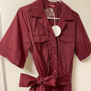Staud Burgundy romper